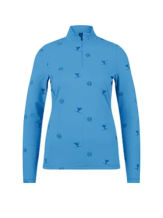 SPORTALM | Damen Unterzieh Zipshirt im Allover-Flockprint | 